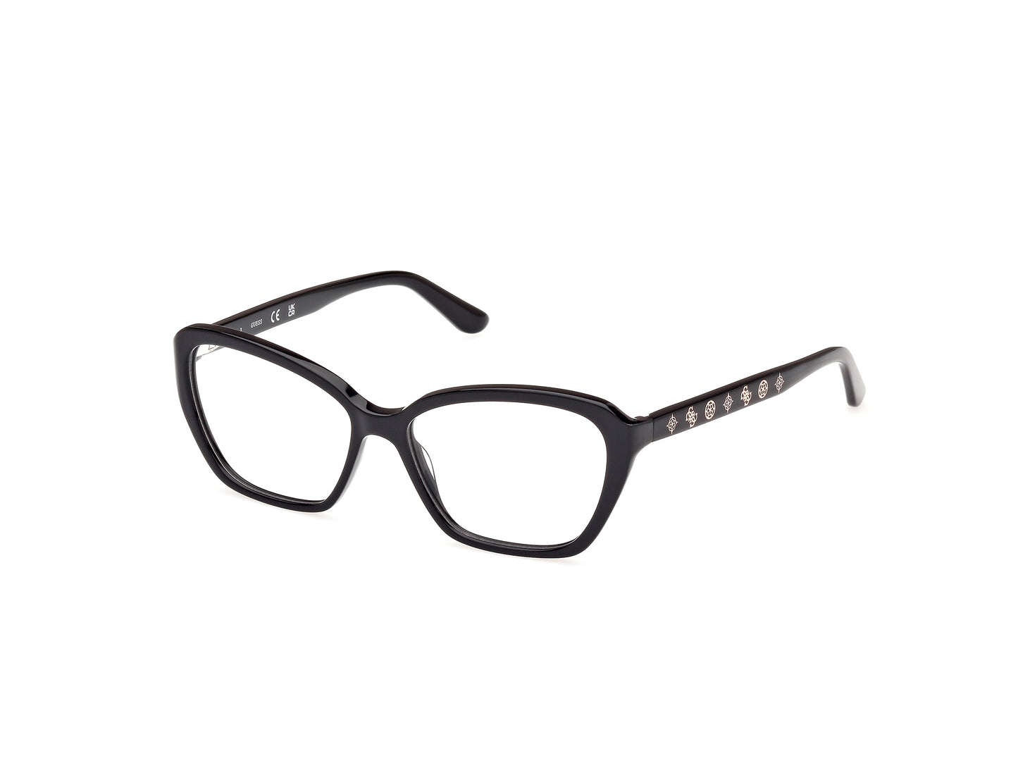 Guess: GU50115 001 shiny black/clear demo lens