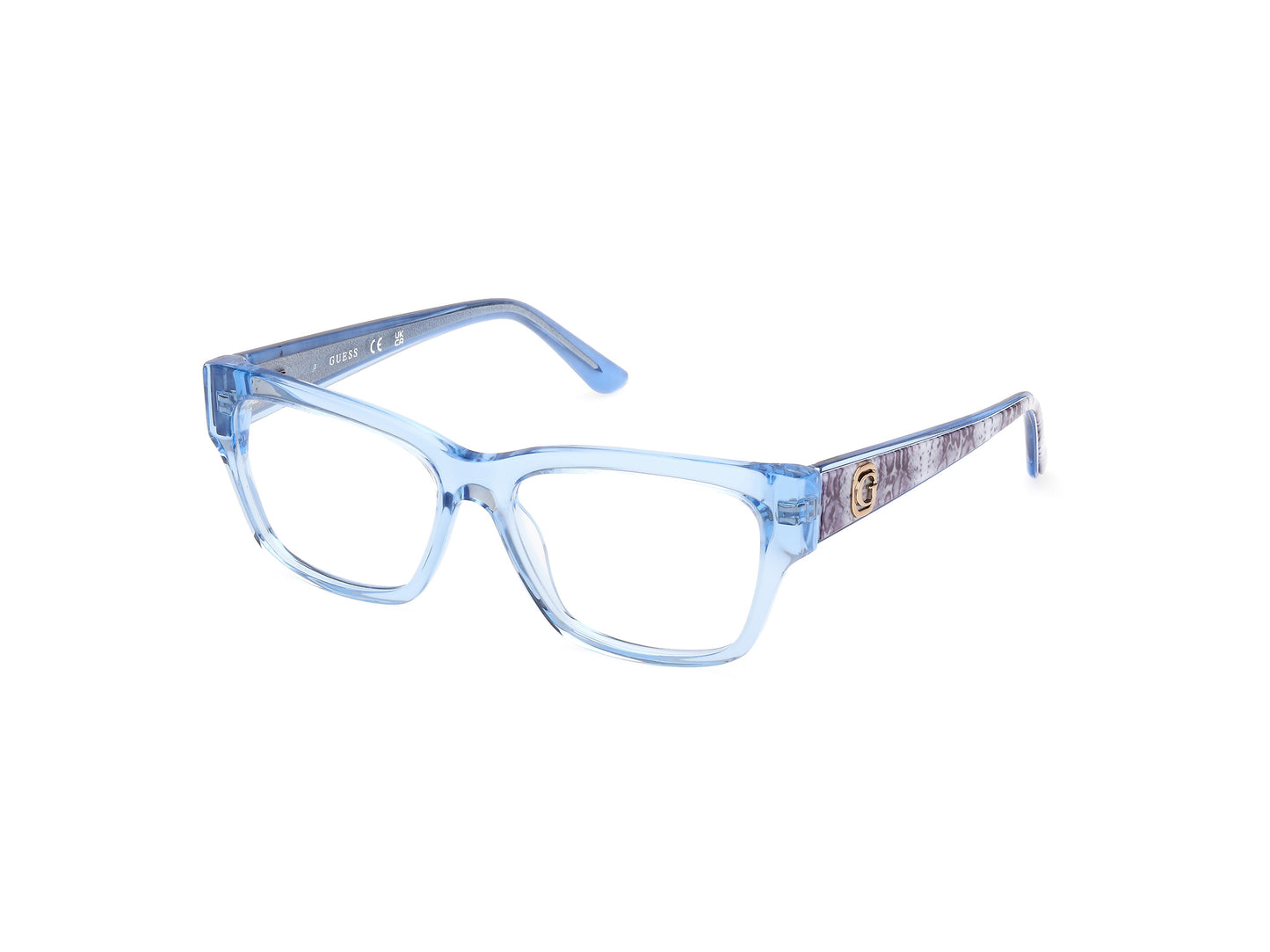 Guess: GU50126 084 shiny light blue/clear demo lens