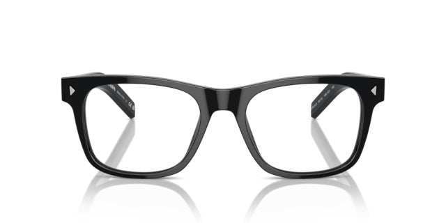 Prada: 0PR A13V 16K1O1 Black/Clear demo lens
