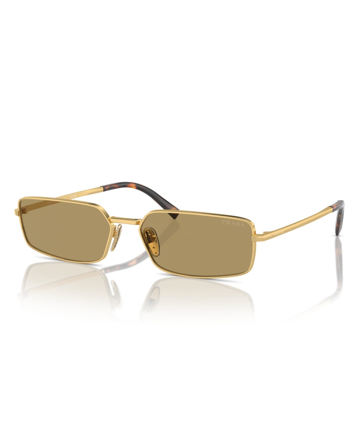 Prada: 0PR A60S 5AK70G Gold/Green Brown