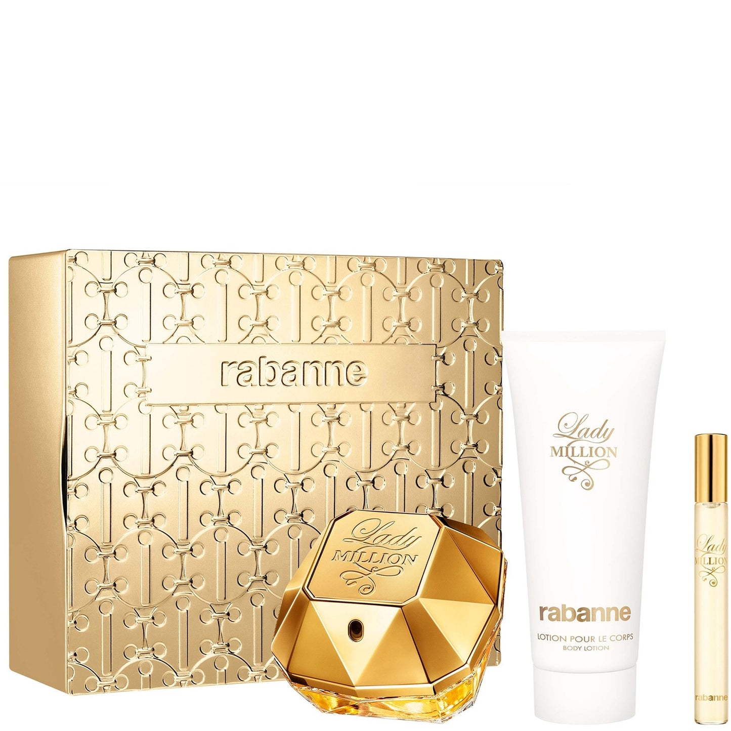 Paco Rabanne: Lady Million + Crema + Miniatura 10ML EDP Set De Dama 80ML