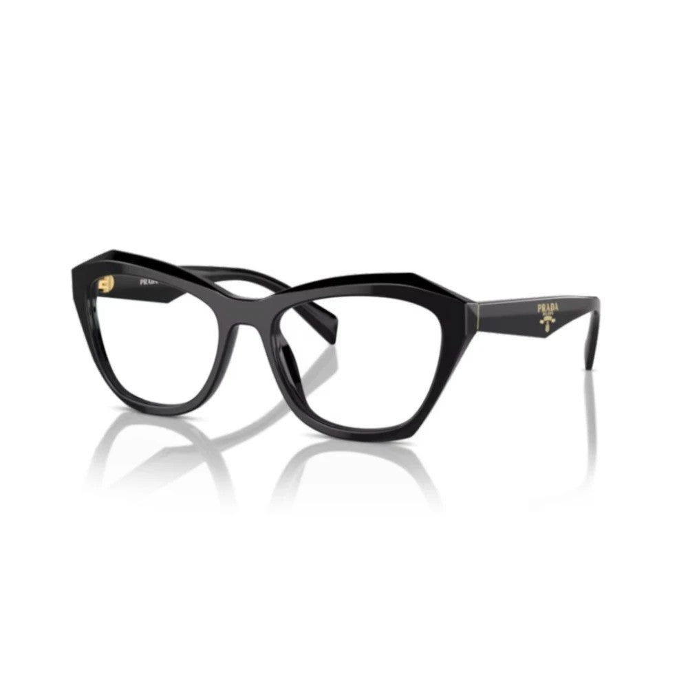Prada: 0PR A20V 16K1O1 Black/Clear demo lens