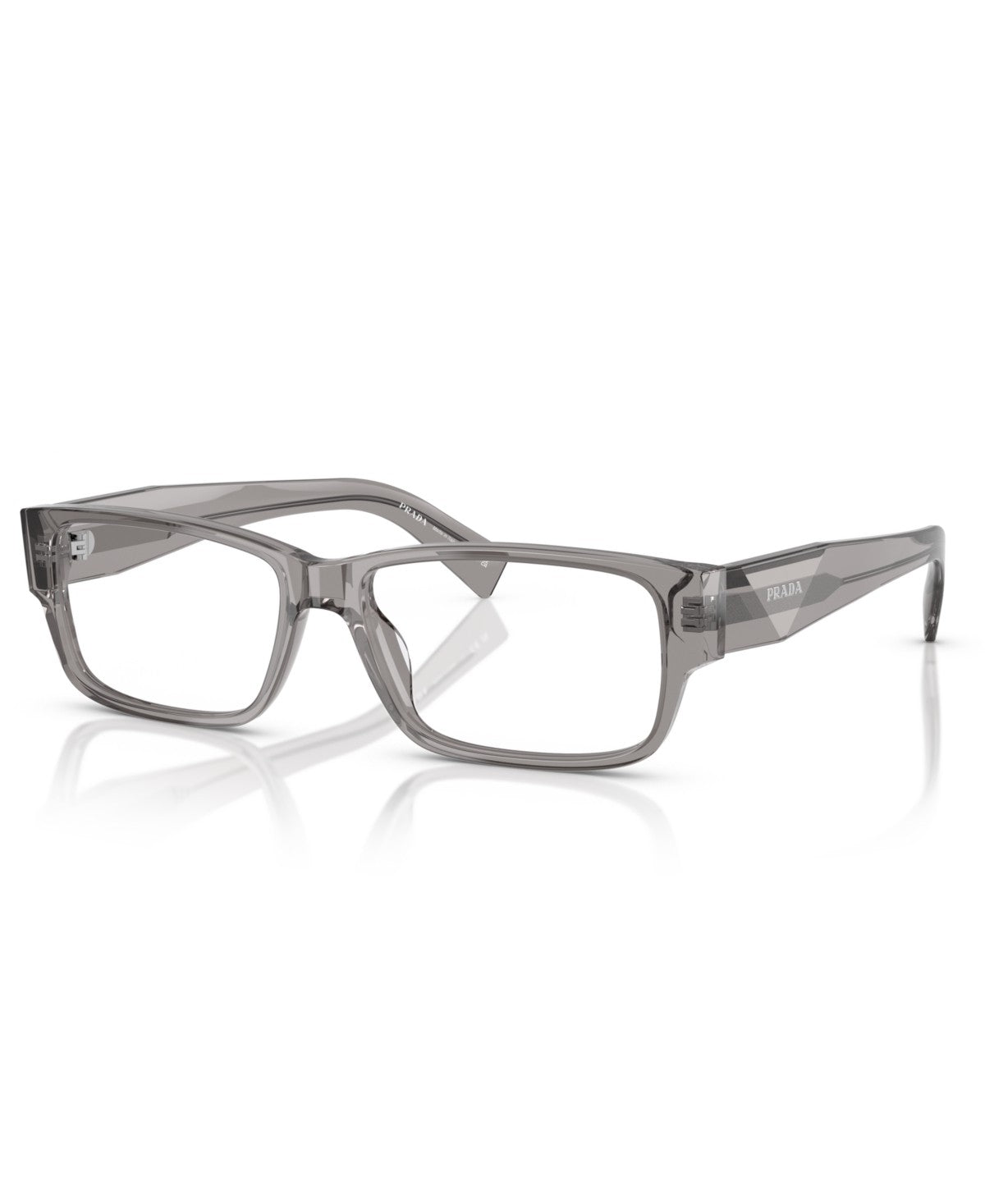 Prada: 0PR B09V 16Z1O1 Transparent Grey/Clear demo lens