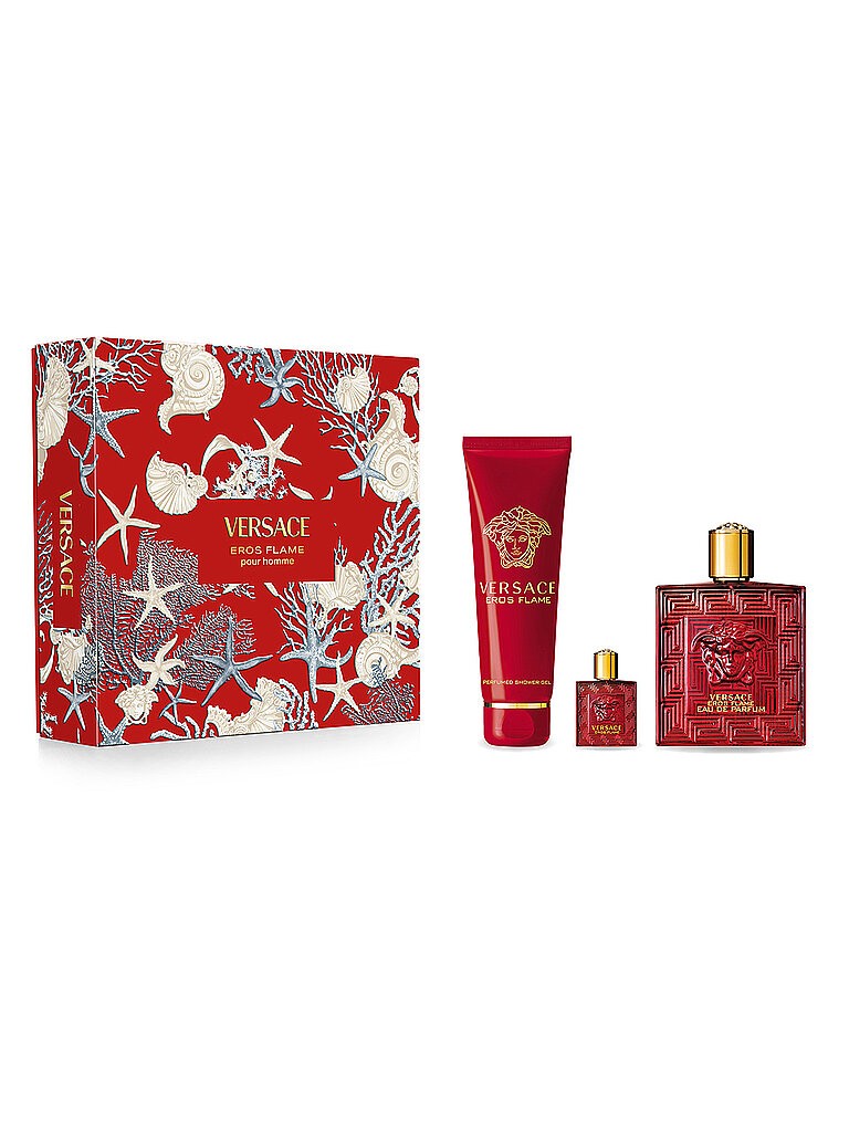 Eros Flame 100ML + Shower Gel 150ML + Miniatura 5ML EDP Set De Caballero