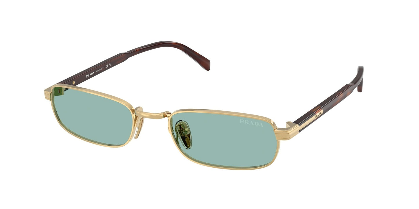 Prada: 0PR B54S 5AK40K Gold/Petrol Green