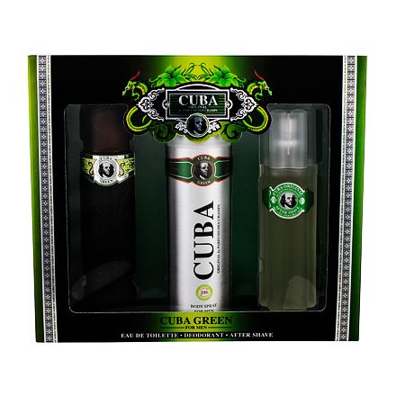 Cuba: Cuba Green EDT 100ML+ Desodorante 200ML + Arter Shave 100ML EDT Set De Caballero 100ML