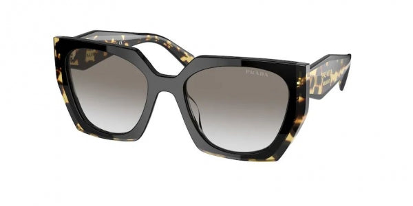Prada: 0PR 15WS 3890A7 Black/Medium Tortoise/Grey Gradient