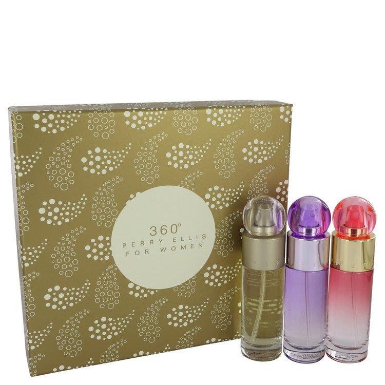 Perry Ellis: Miniaturas-360° EDT 30ML + 360°Coral EDP 30ML + 360°Purple EDP 30ML EDT Set De Dama 30ML