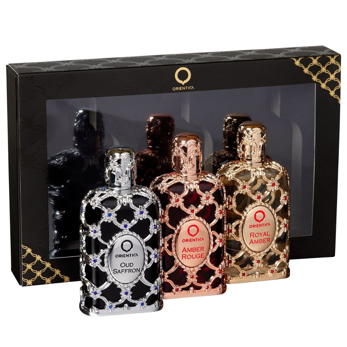 Miniaturas-Orientica Amber Rouge 30ML + Royal Amber 30ML + Oud Saffron 30ML EDP Set Unisex 30ML