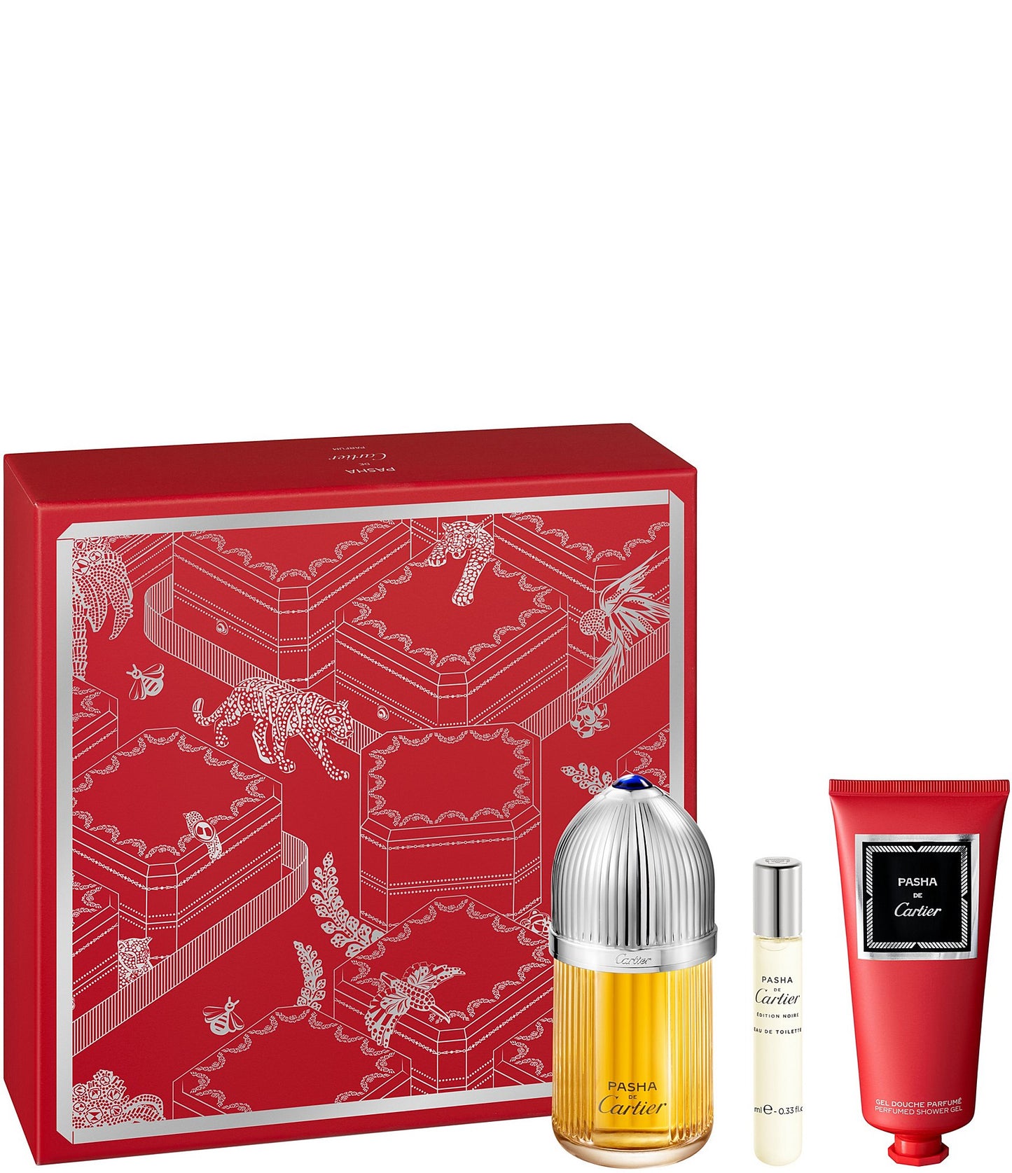 Cartier: Pasha + Miniatura 10ML + Miniatura 10ML EDT Set De Caballero 100ML