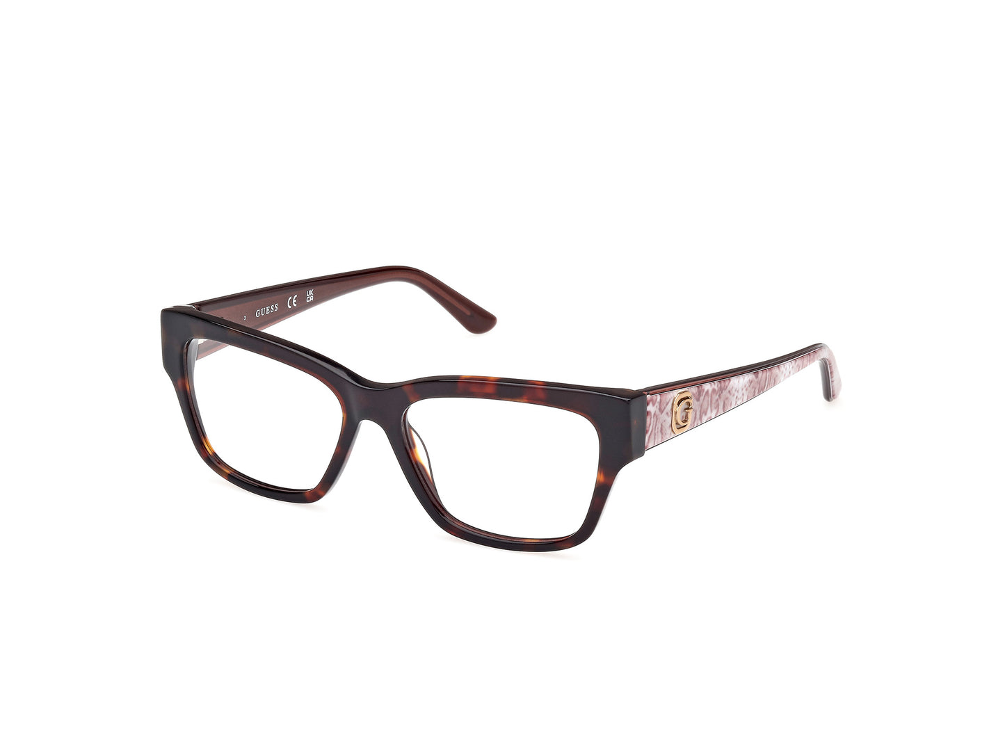 Guess: GU50126 052 dark havana/clear demo lens