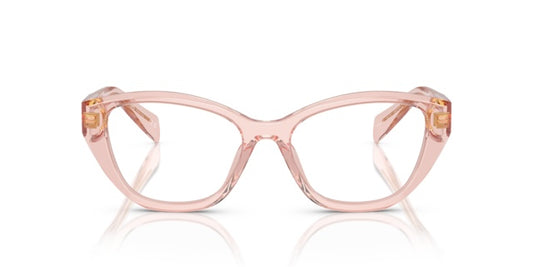 Prada: 0PR 21ZV 19Q1O1 Transparent Peach /Clear demo lens