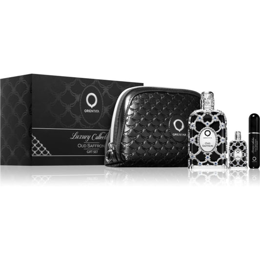 Oud Saffron 80ML EDP + Miniatura 7.5ML + Atomizador Rellenable + Bolsaset Unisex