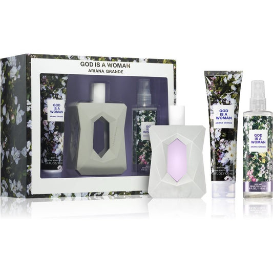 God Is A Woman EDP 100ML + Body Mist 118ML+ Body Soufflé 100ML EDP  Set De Dama  100ML