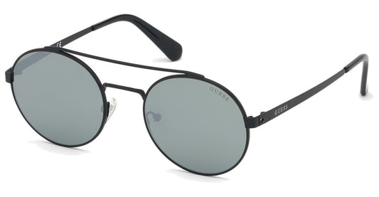 Guess: GU6940 02Q Matte Black / Green Mirror