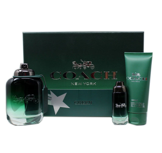 Coach Green + 100ML Shower Gel + Miniatura 10ML EDT Set Caballero 100ML
