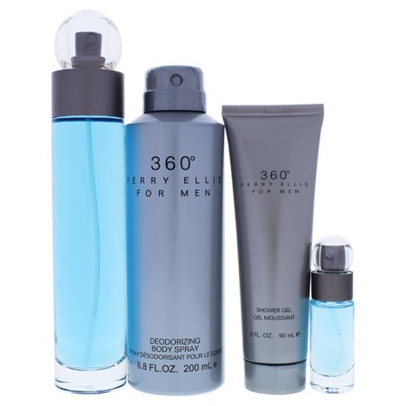 Perry Ellis: 360 For Men EDT 100ML + Desodorante 170G + Shower Gel 90ML + Miniatura 7.5ML EDT Set De Caballero 100ML