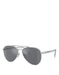 Prada: 0PR A58S 1BC175 Silver/Dark Grey Flash Silver