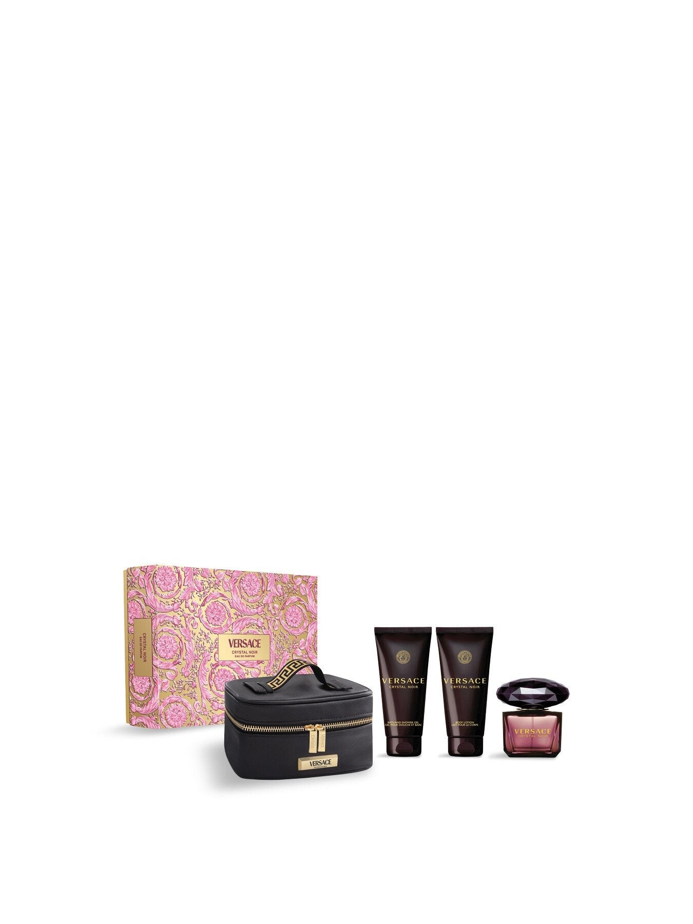 Crystal Noir EDP 90ML +Body Lotion 100ML +Shower Gel 100ML + Clutch  EDP Set De Dama  90ML EDP Set Dama 90ML