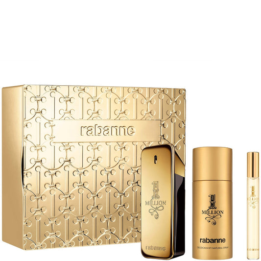 Paco Rabanne: One Million EDT 100ML + Desodorante 150ML + Miniatura 10ML EDT  Set De Caballero