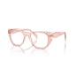 Prada: 0PR A18V 19Q1O1 Transparent Peach Pink/Transparent