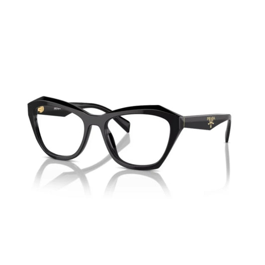Prada: 0PR A20V 16K1O1 Black/Clear demo lens