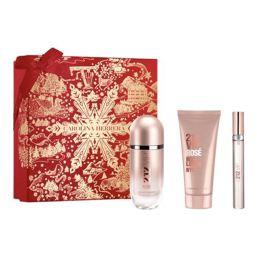 212 Vip Rose + Crema + Mini 10ML EDP Set De Dama 80ML