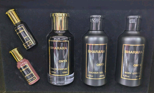 Bharara: Bharara Onyx + 2 Miniaturas 10ML + Crema + Shower Gel EDP Set De Caballero 100ML