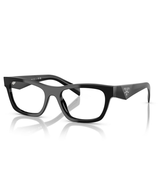 Prada: 0PR B01V 16K1O1 Black/Clear demo lens