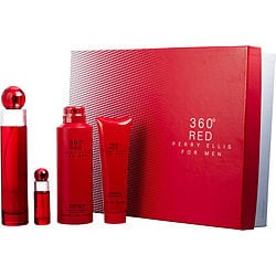 360 Red For Men EDT 100ML + Desodorante 200ML + Shower Gel 90ML + Miniatura 10ML EDT Set De Caballero 100ML