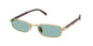 Prada: 0PR B54S 5AK40K Gold/Petrol Green
