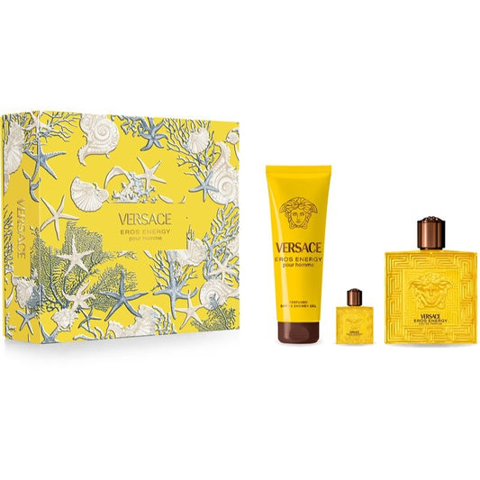 Eros Energy 100ML EDP + Shower Gel 150ML + Miniatura 5ML EDP Set Caballero 100ML