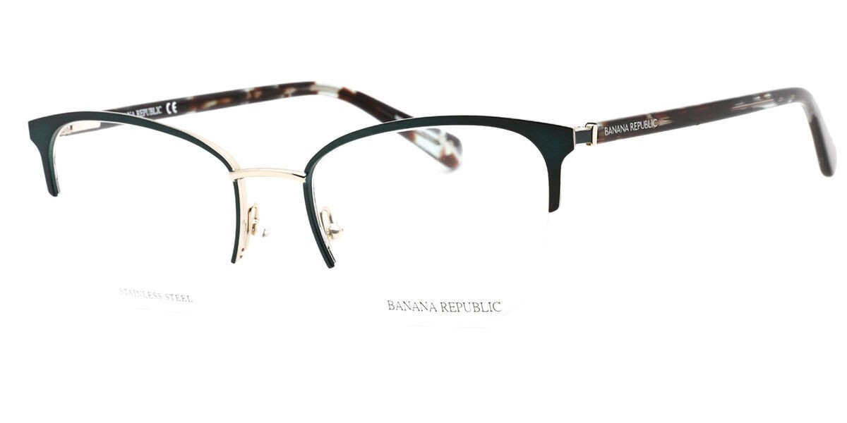 Banana Republic: BR 223 5F6 Teal Gold / Clear demo lens