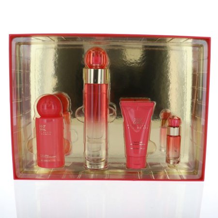 360 Coral For Women EDP 100ML + Body Mist 118ML + Shower Gel 90ML + Miniatura 7.5ML  EDP  Set De Dama  100ML
