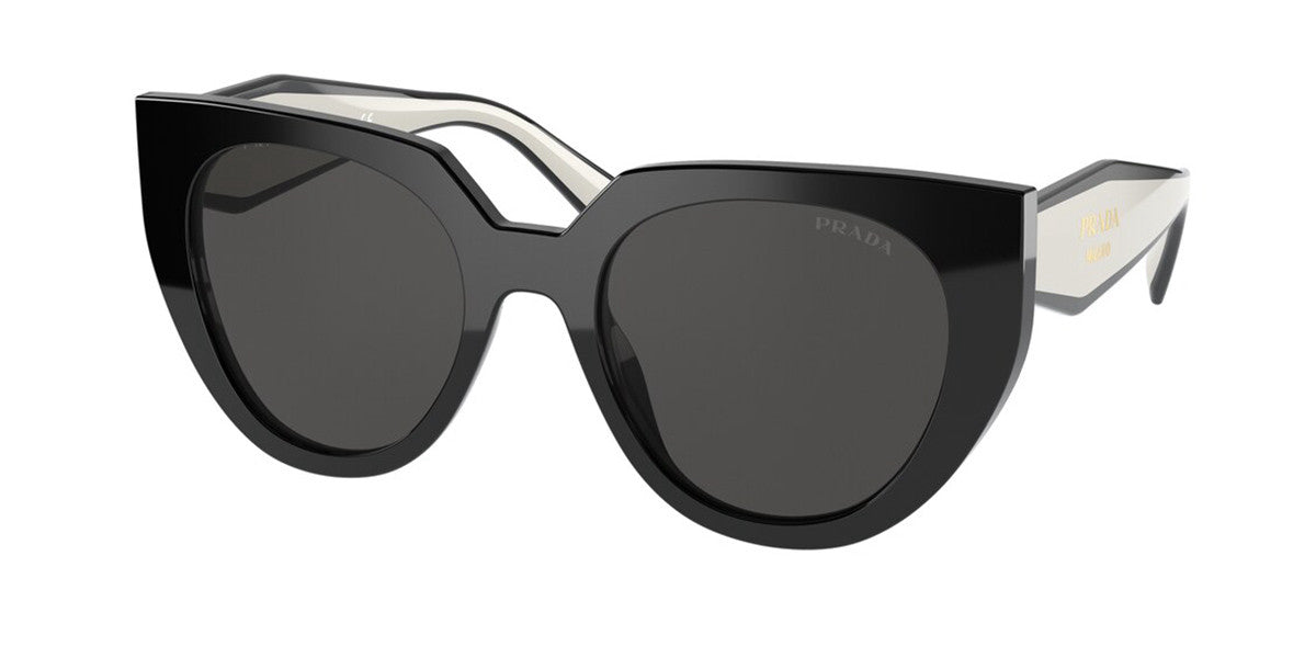 Prada: 0PR 14WS 09Q5S0 Black/Talc/Dark Grey