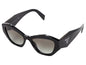 Prada: PR07YS 1AB0A7 Black / Grey Gradient
