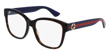 Gucci: GG0038ON 003 Dark Havana / Clear demo lens