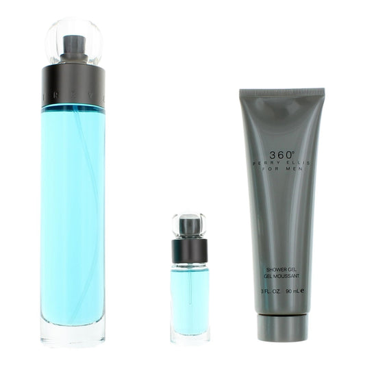 360° Men EDT 100ML + Miniatura 7.5ML + Shower Gel 90ML  EDT Set De Caballero 100ML
