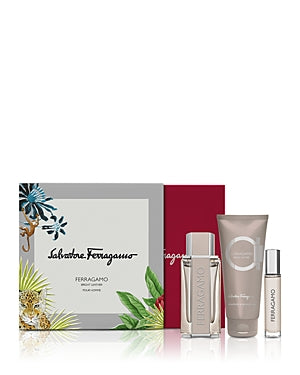 Salvatore Ferragamo: Ferragamo Bright Leather +Miniatura 10ML + Shampoo And Shower Gel 100ML EDT Set De Caballero 100ML