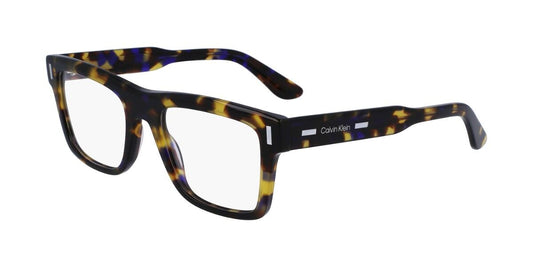 Calvin Klein: CK23519 218 BROWN BLUE HAVANA/Clear demo lens
