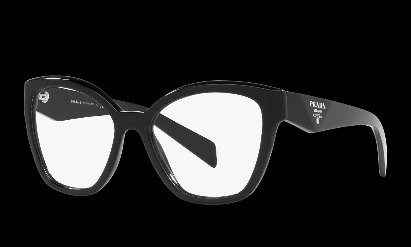 Prada: 0PR 20ZV 16K1O1 Black/Clear demo lens