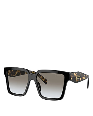 Prada: 0PR 24ZS 1AB0A7 Black/Brown Gradient