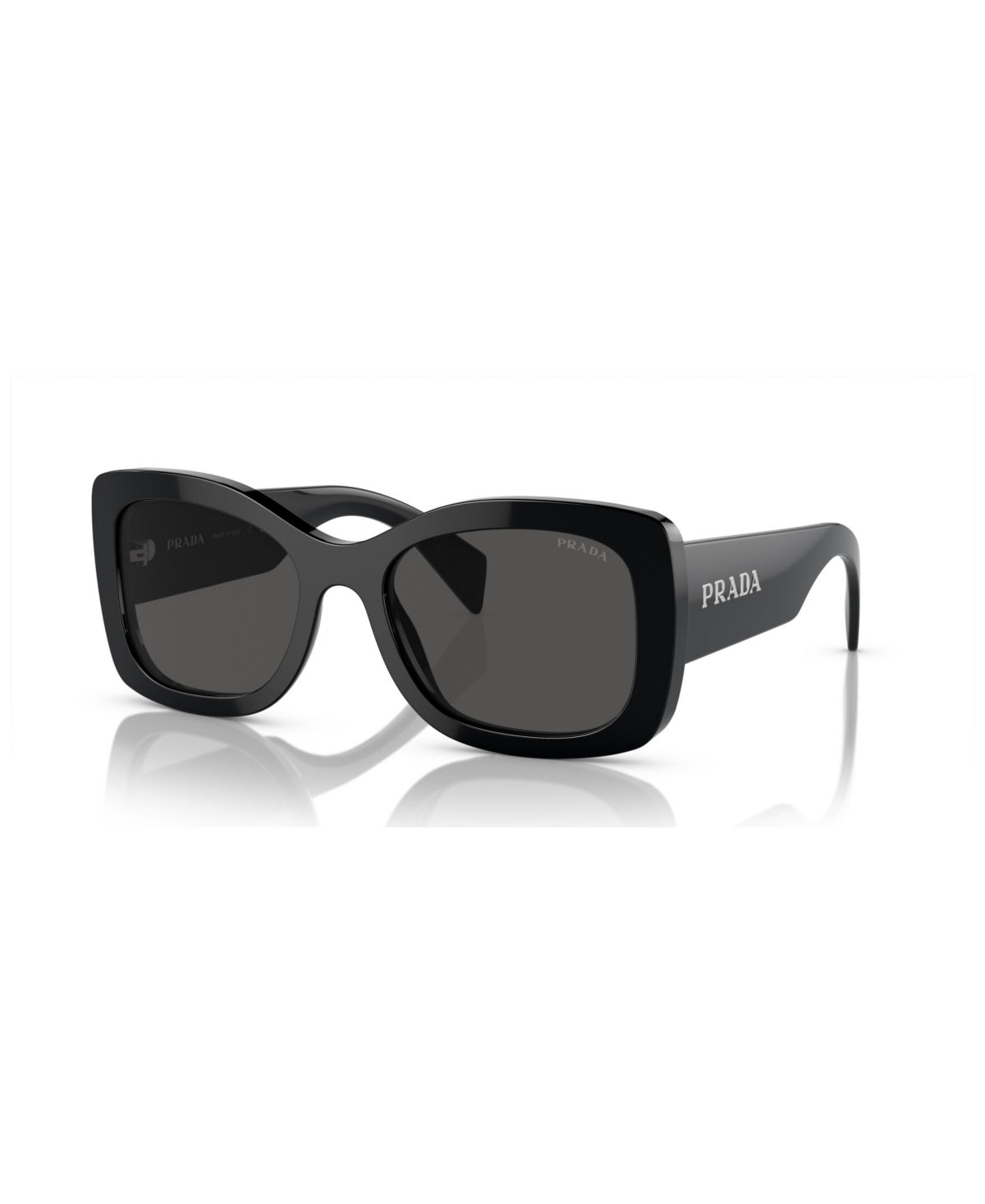 Prada: 0PR A08S 1AB5S0 Black/Dark Grey