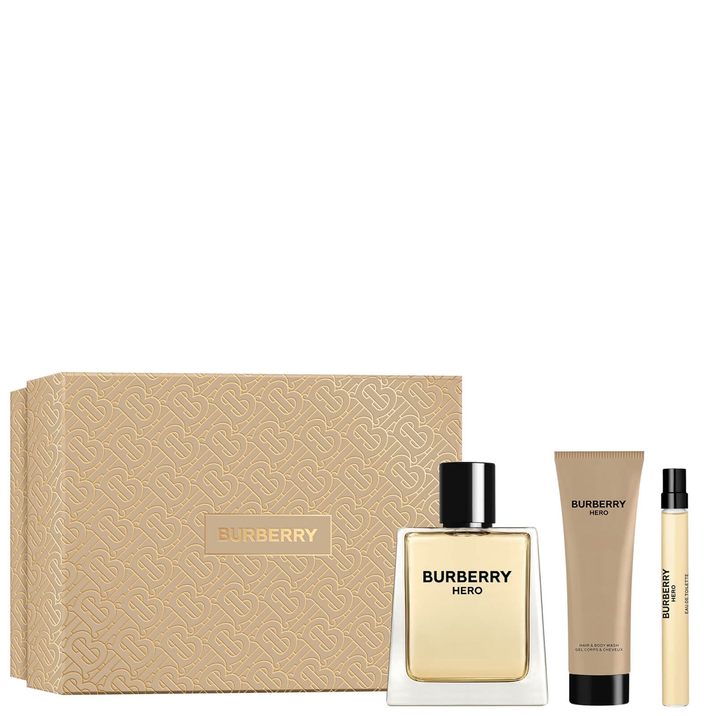 Burberry Hero EDT 100ML + Shampoo 75ML + Miniatura 10ML EDT Set De Caballero 100ML