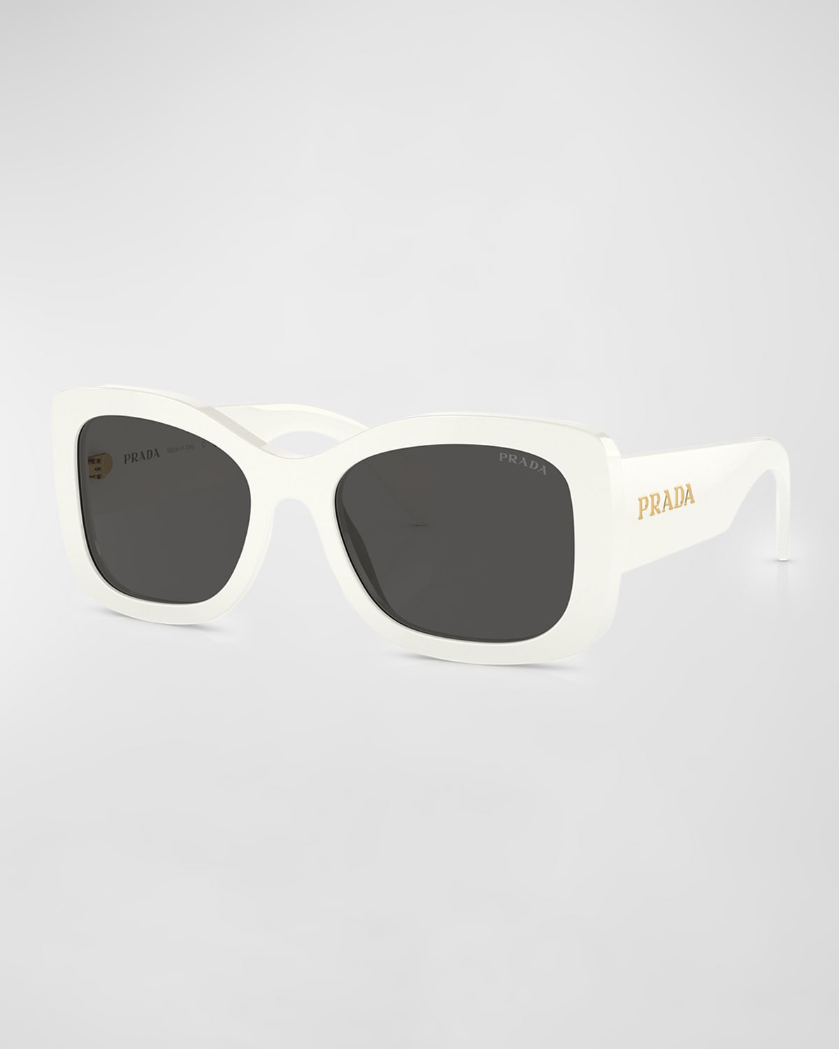 Prada: 0PR A08S 1425S0 Talc White/Dark Grey