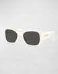 Prada: 0PR A08S 1425S0 Talc White/Dark Grey