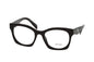 Prada: 0PR A05V 16K1O1 Black/Clear demo lens