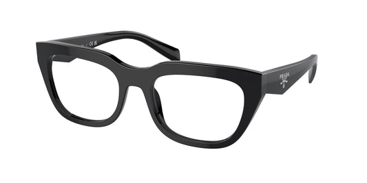 Prada: 0PR A06V 16K1O1 Black/Clear demo lens