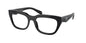 Prada: 0PR A06V 16K1O1 Black/Clear demo lens
