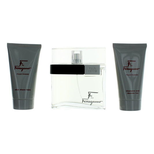 Salvatore Ferragamo: Pour Homme EDT 100 ML + Shampoo And Shawer Gel 75ML + After Shave Balm 75ML EDT Set De Caballero 100ML
